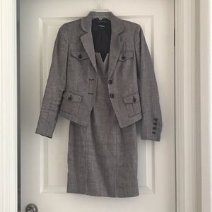 Bebe Suit & Sheath Dress Set Italian Linen Blend Fabric Sz 0